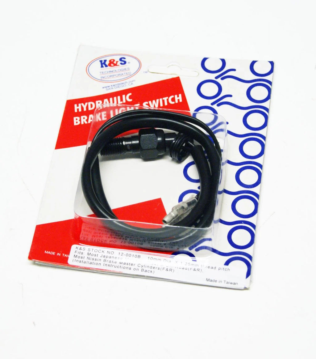 SWITCH BRAKE HYD. M10x1.25mm, K&S 12-0010B BLACK