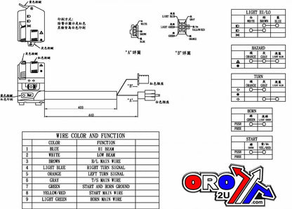 SWITCH LH HANDLEBAR YAM 6BB