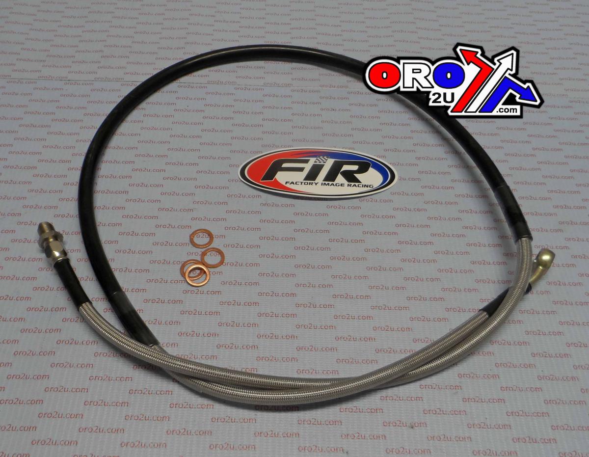 HOSE FRONT BRAKE SILVER / BLK SUZUKI RM85 2002-2004 S01-1-033/P
