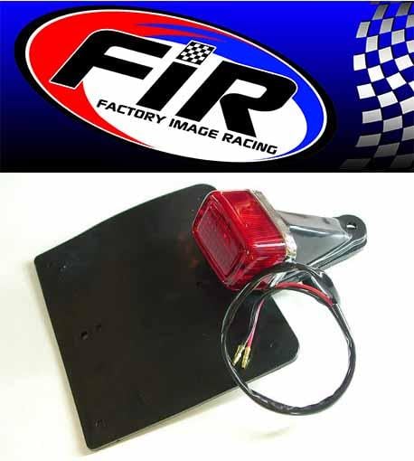 REAR STOP TAIL LIGHT WITH MUD FLAP NUMBER PLATE HOLDER YAMAHA UNIVERSAL FITTING