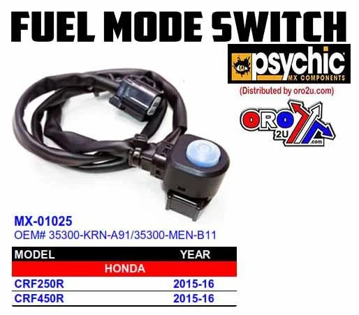 FUEL MODE CRF250/450 15-16, SWITCH PSYCHIC MX-01025 HONDA, 35300-MEN-B11, 15 - 17 CRF250R 15 - 16, CRF450R