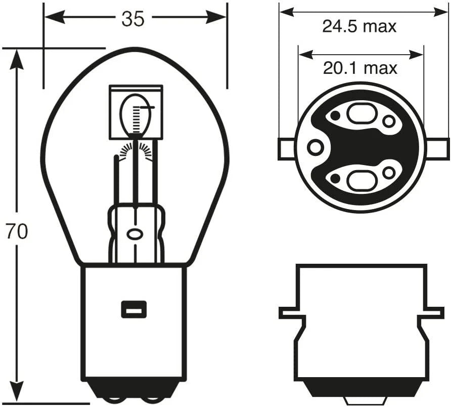 HEADLIGHT BULB 12V 45W 40W BOSCH
