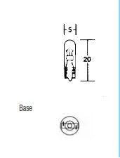 LIGHT BULB 6V 1W T5 MINI CAPLESS P284