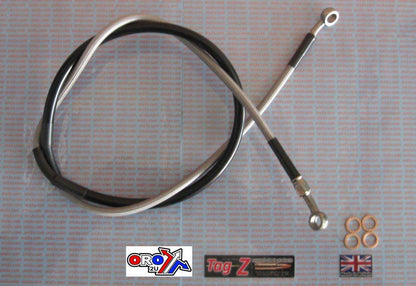 HOSE FRONT BRAKE SILVER / BLK YAMAHA YZ125/250 YZF250/450 Y01-1-043/P