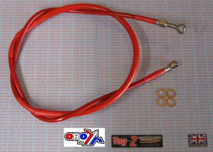 HOSE FRONT BRAKE RED / BLK, YZ125 YZ250 YZF250 450 05-07 FIR, KIT DONE