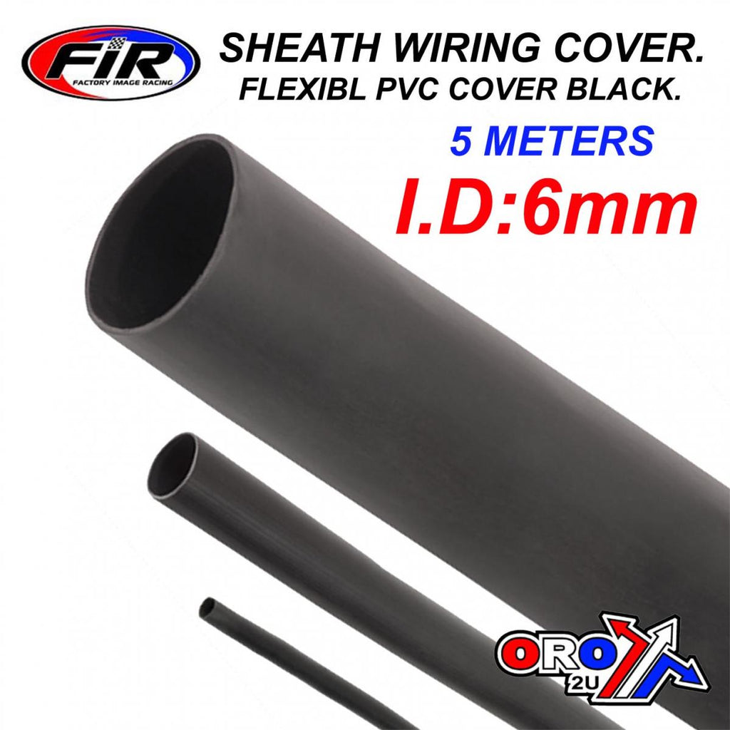 SHEATH PVC COVER 5MTR I.D6mm, FLEXIBL PVC WIRING COVER BLACK