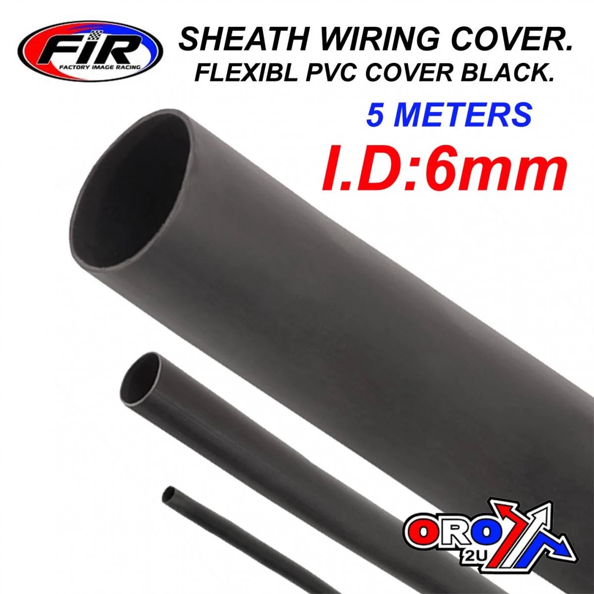 SHEATH PVC COVER 5MTR I.D6mm, FLEXIBL PVC WIRING COVER BLACK