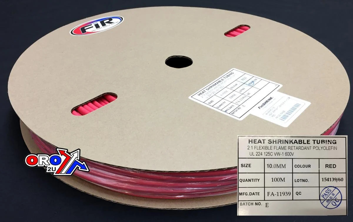 HEAT SHRINK TUBING 10mm x100MT, RED