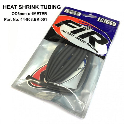 HEAT SHRINK TUBING 6mm x 1MTR, BLACK /