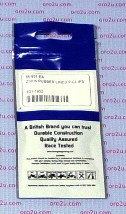 21mm RUBBER LINED P-CLIPS