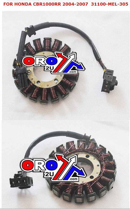 STATOR HONDA CBR1000RR 04-07, 31120-MEL-013 HONDA ROAD 31120-MEL-D21 31120-MEL-D22, OLD No. 44-9807
