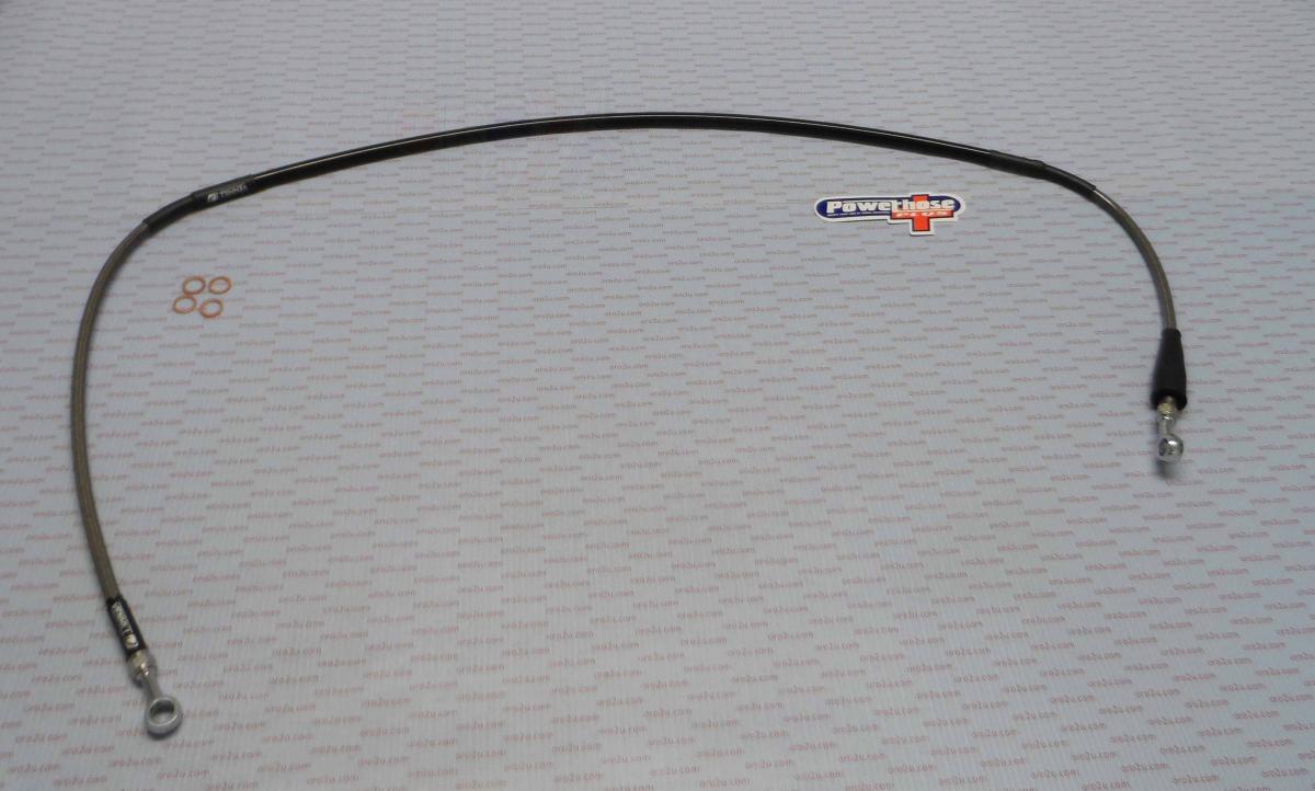 HOSE FRONT BRAKE SILVER / BLK, VENHILL K01-1-024/P, 1994-1996 KTM EXC250