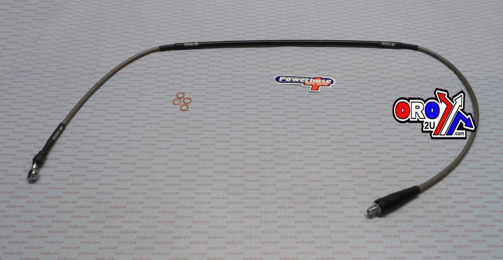 HOSE FRONT BRAKE SILVER / BLK, VENHILL H05-1-004/P, 97-99 HUSABERG MX MODELS