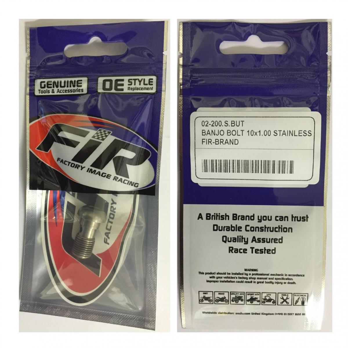 BANJO BOLT M10x1.00 STAINLESS STEEL