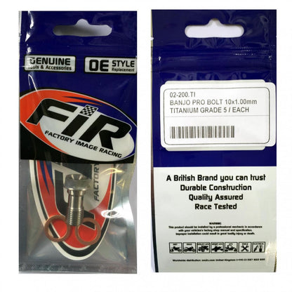 BANJO PRO BOLT 10x1.00mm, TITANIUM GRADE 5 / EACH
