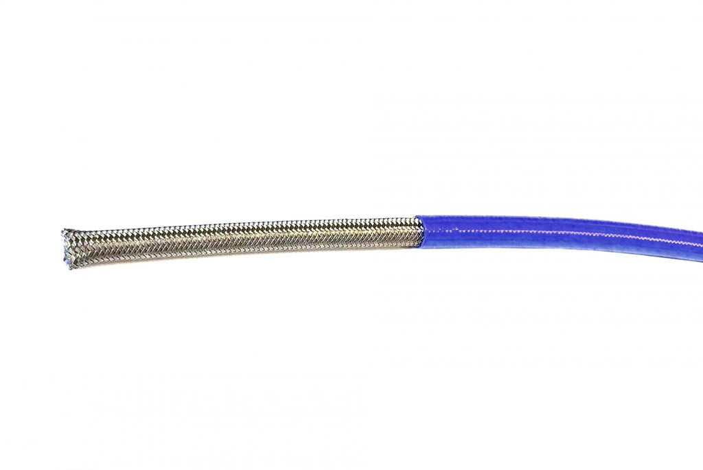 DARK BLUE HOSE 5 METER 600-03, STAINLESS STEEL BRAIDED HOSE, 600-03GN / PTFE / PVC COVERED, BUILDALINE