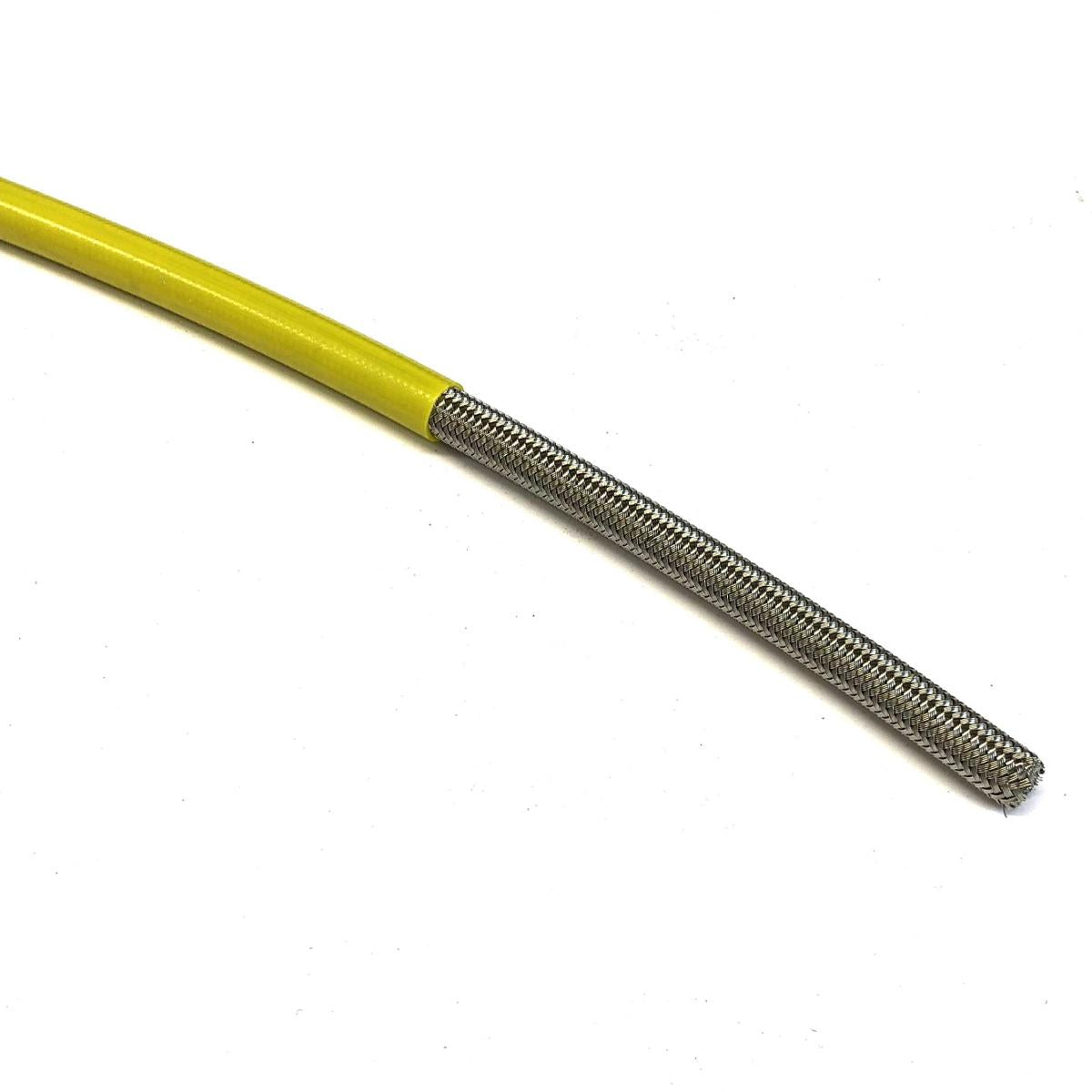 RM YELLOW HOSE 5 METER 600-03, STAINLESS STEEL BRAIDED HOSE, 600-03YE / PTFE / PVC COVERED, BUILDALINE