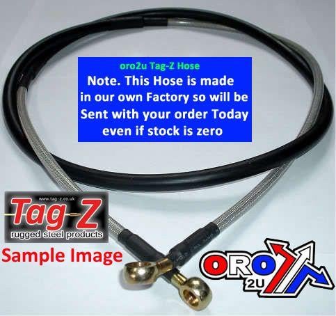 HOSE REAR BRAKE SILVER / BLK HONDA TRX400 EX 1999-07 ATV VENHILL H02-2-031