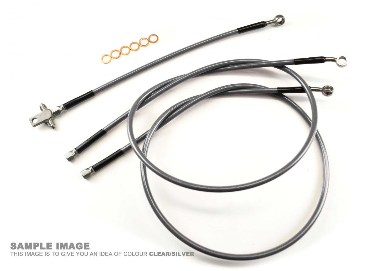 HOSE FRONT BRAKE SET/3 +2 SIL, LT-Z400, LT-R450, KFX400 FIR, KIT DONE
