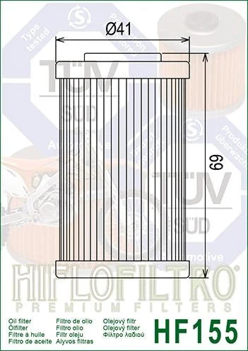 OIL FILTER HIFLO HF155 KTM