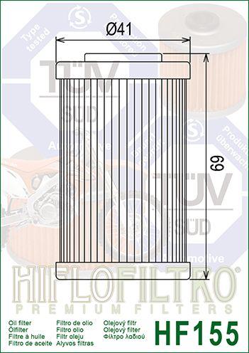 OIL FILTER HIFLO HF155 KTM