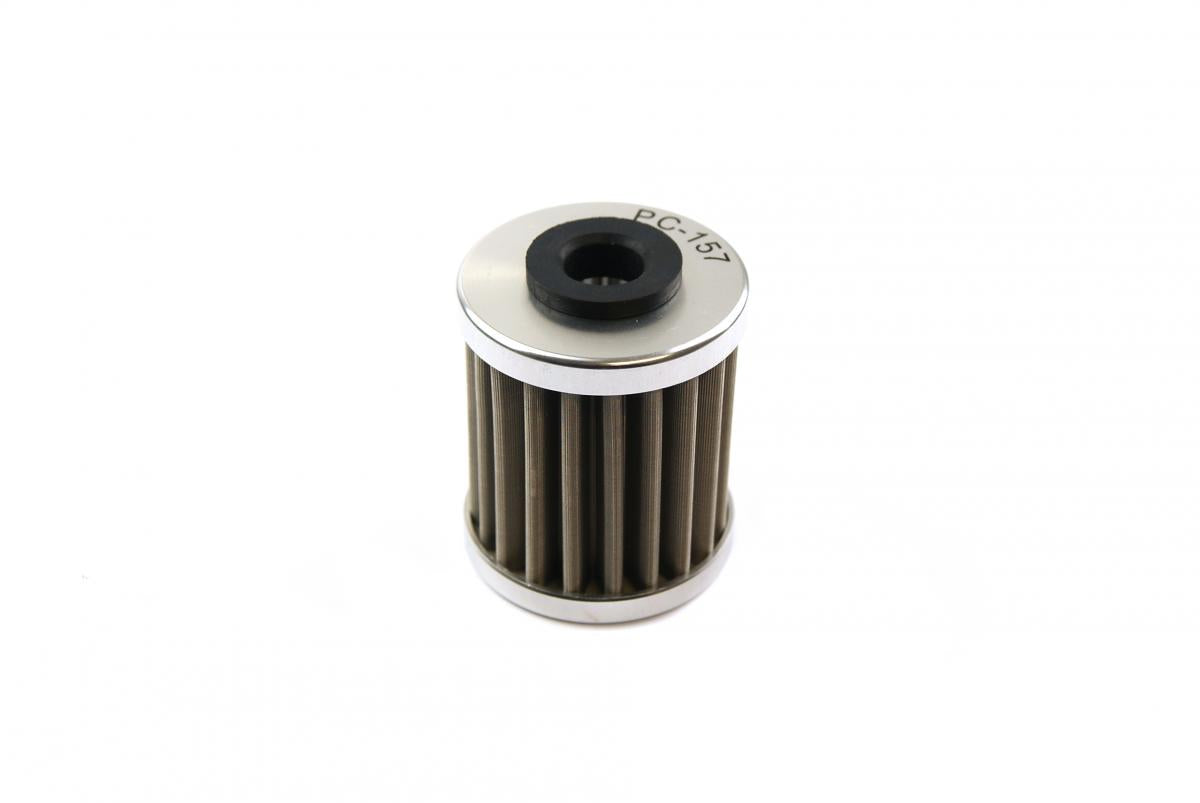OIL FILTER FLO REUSABLE PC157, PC RACING USA STAINLESS STEEL