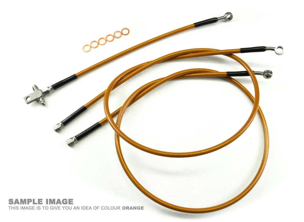 HOSE FRONT BRAKE KIT/3 ORA/BK ORANGE / YFZ 350 BANSHEE 90-06 Y01-1-051/P