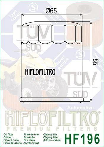 OIL FILTER HIFLO HF196, Polaris 2540006