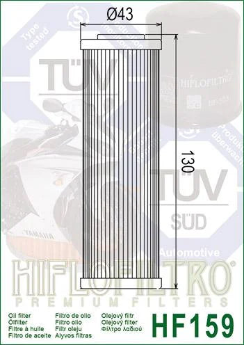 OIL FILTER HIFLO HF159 Ducati, 444.4.029.1C, 444.4.029.2B