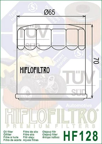 OIL FILTER HIFLO HF128, 49065-2071, 49065-2078