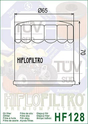 OIL FILTER HIFLO HF128, 49065-2071, 49065-2078