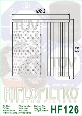 OIL FILTER HIFLO HF126 KAWA, Kawasaki 16099-002