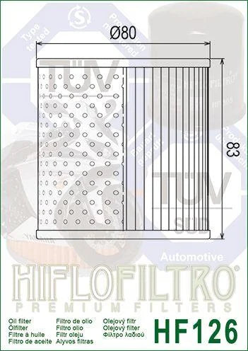 OIL FILTER HIFLO HF126 KAWA, Kawasaki 16099-002