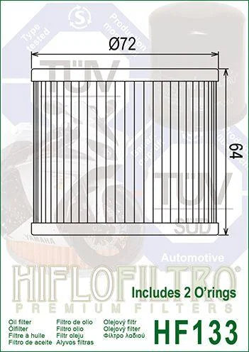 OIL FILTER HIFLO HF133 SUZUKI, ROAD 16500-45810
