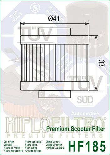 OIL FILTER HIFLO HF185 APRILIA, 02 05 50/737492, PIAGGIO, ROAD, 210483727