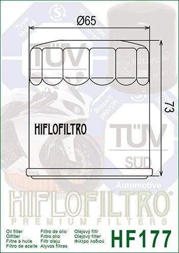 OIL FILTER HIFLO HF177 BUELL, Buell 63806-00Y, ROAD