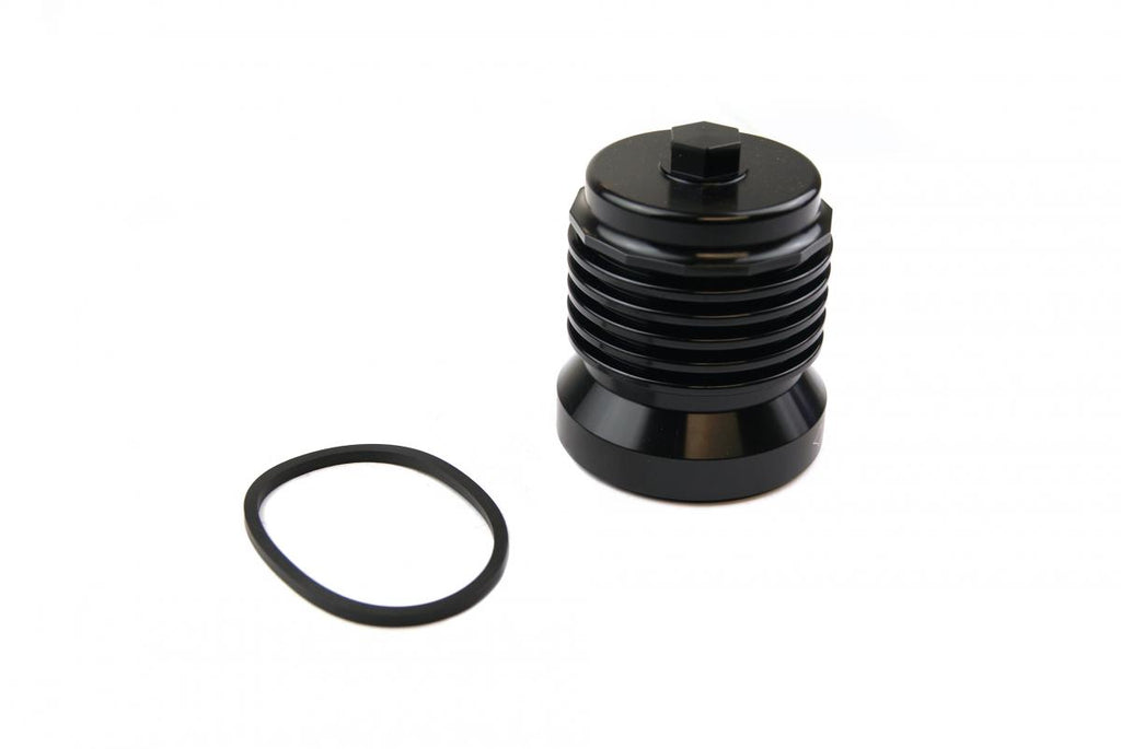 OIL FILTER SPIN ON BLACK, PC RACING S/STEEL PCS4B, BLACK ANODIZED REUSABLE