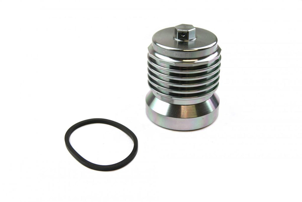 OIL FILTER SPIN ON GUN M GREY, PC RACING S/STEEL PCS5, GUN METAL GREY REUSABLE