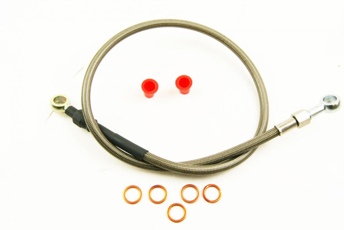 HOSE REAR BRAKE SILVER / BLK YAMAHA YFM 350R 2004-2006 Y01-2-020/P VENHILL