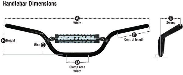 RENTHAL FATBAR TRIALS 673, Trials 100 / Toni Bou, Renthal 673-01-RD