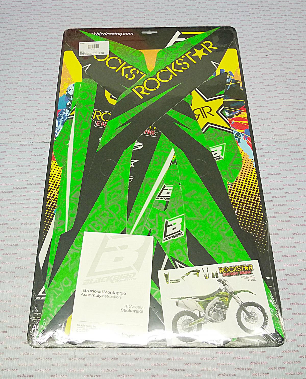 16-18 KXF450 ROCKSTAR ENERGY GRAPHICS, BLACKBIRD 2423L