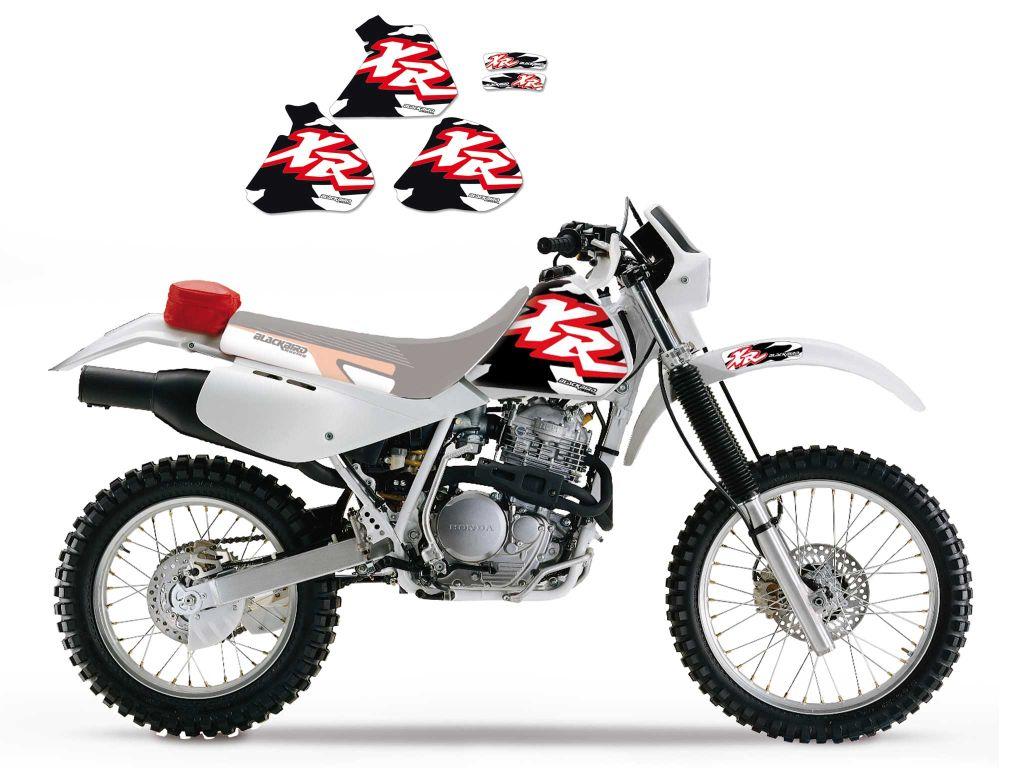 96-05 XR400 XR250 XR LOGO, BLACKBIRD 2105 DECAL KIT