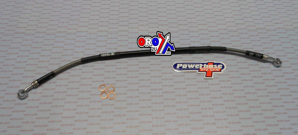 HOSE REAR BRAKE SILVER / BLK, VENHILL K02-2-028/P KX65 2002-11