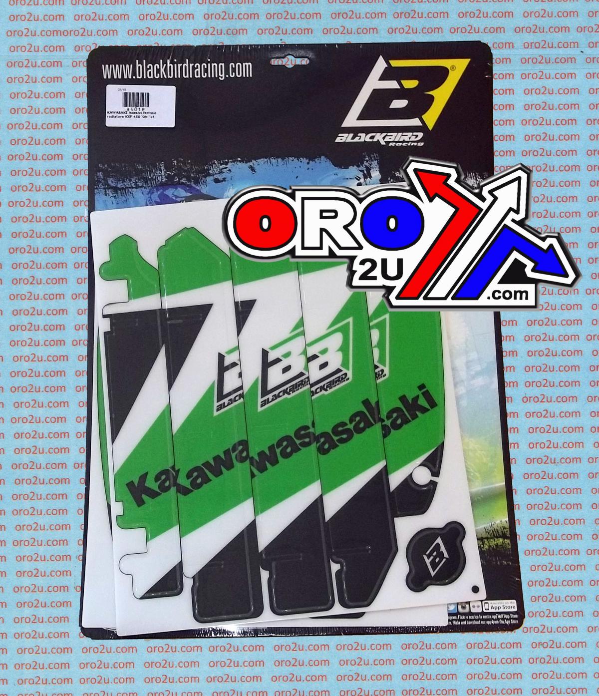 09-15 KX450F RAD LOUVER, DECAL BLACKBIRD A401E, BBA401E