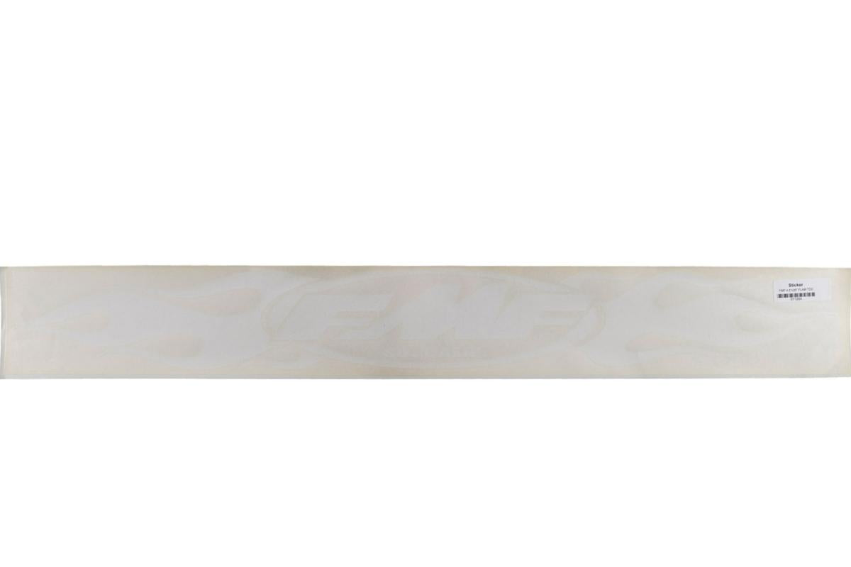 END OF LINE Flames Die Cut Exhaust Sticker 4.5x36 White 00-00 Universal - FMF 011284
