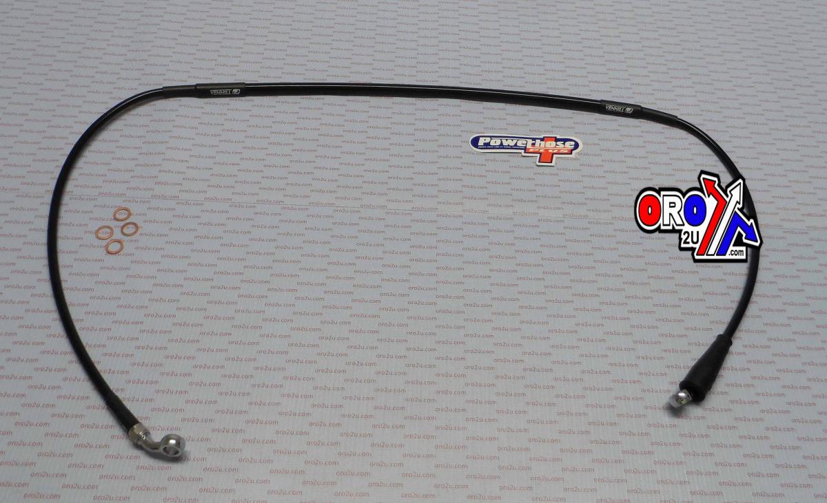 FRONT BRAKE HOSE SILVER / BLK, VENHILL K02-1-055/P KXF 13-15, K02-1-055/P-CL