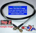 HOSE REAR BRAKE SILVER / BLK, VENHILL H02-2-039/P-CL