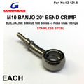 BANJO 20* CRIMP STAINLESS, GOODRIDGE S5093-03C, SWAGE CRIMP FITTING 600 Series -3