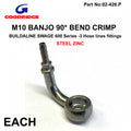 BANJO 90* EX. SWAGE PLATED, SWAGE CRIMP FITTING 600 Series -3, GOODRIDGE S5099-03Z1