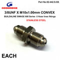 3/8 UNF to M10 x 1.00 CONVEX ADAPTER 305-03-31 600-03 STAINLESS STEEL, 3/10100AS